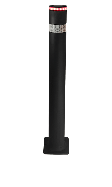 semiflexible bollard a-eco led with plate